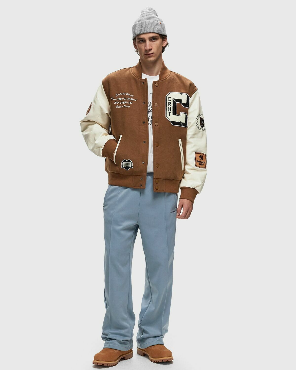 Carhartt Wip Brown Ducks Bomber Brown/White Bomber Jackets