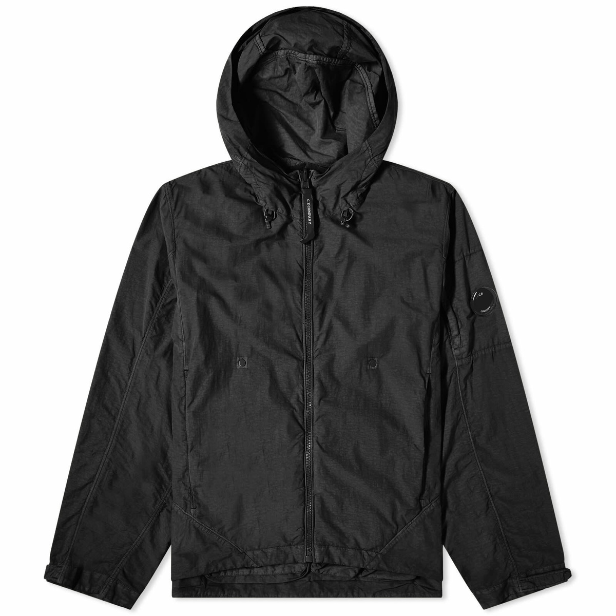 C.P. Company Men's Flatt Nylon Reversible Hooded Jacket in Black