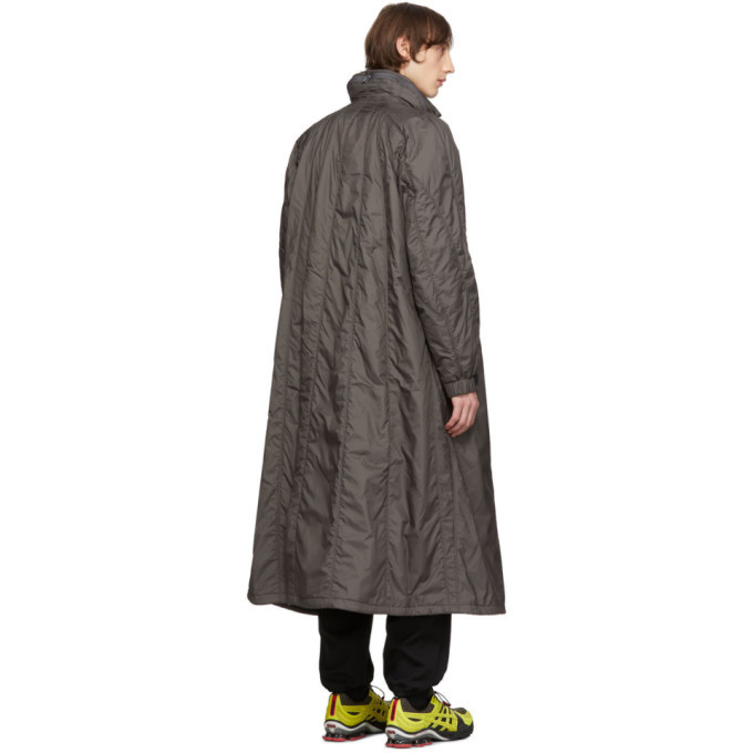 Issey Miyake Men Grey Micro Taffeta Coat Issey Miyake Men