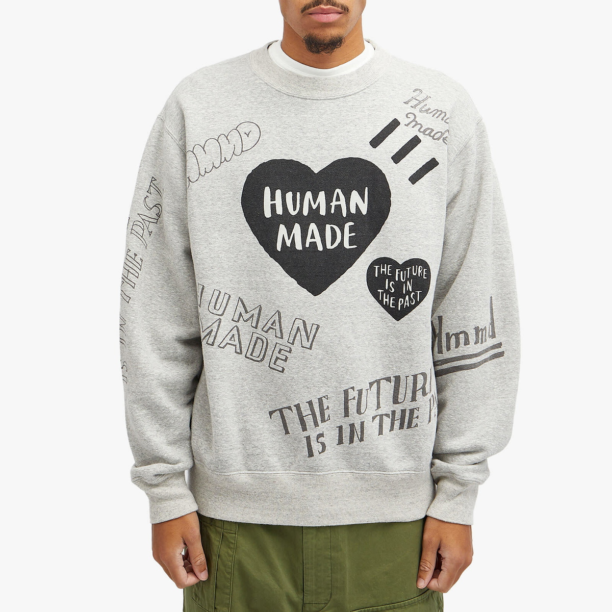Human Made Men's Graffiti Sweatshirt in Grey Human Made