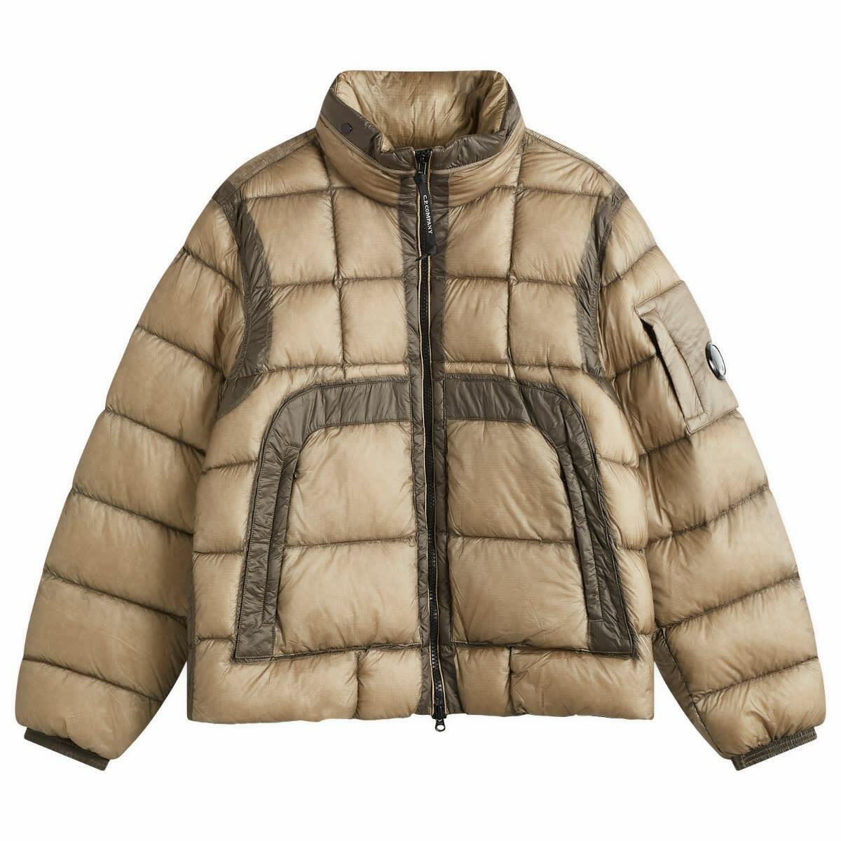 C.P. Company Men's D.D Shell Down Jacket in Vintage Khaki C.P. Company