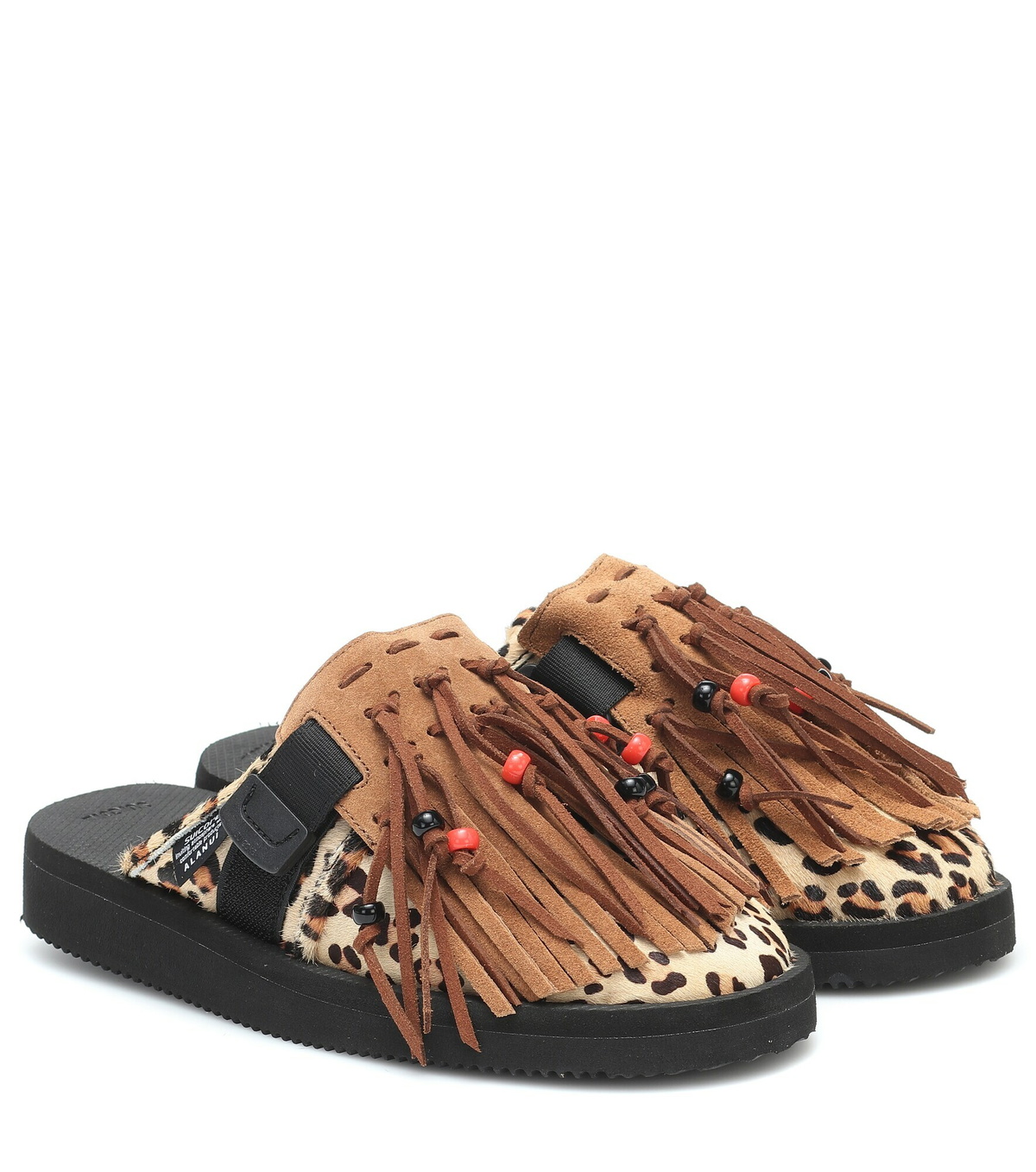 Alanui - x Suicoke leopard-print calf hair slippers Alanui