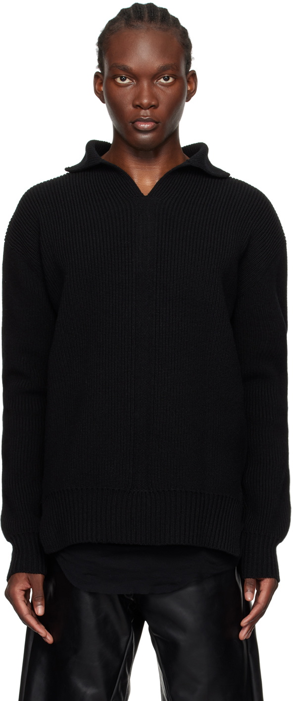 Rick Owens Black Porterville Fisherman Tabard Turtleneck Rick Owens