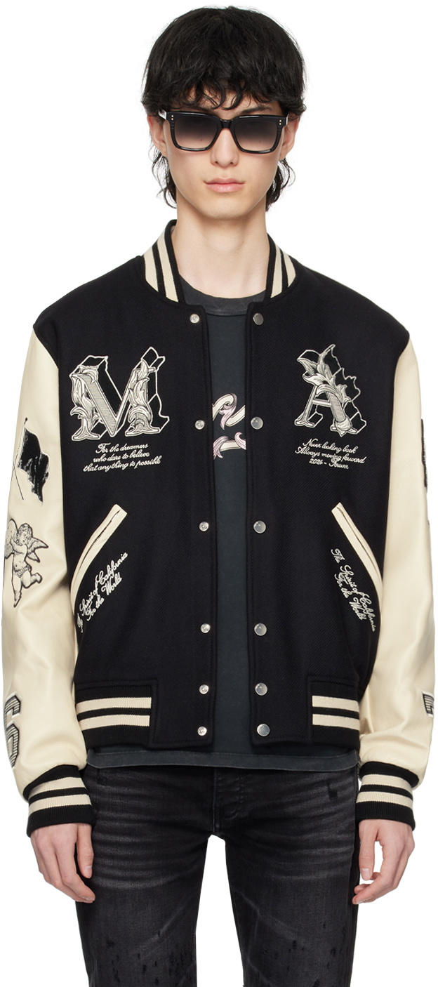 AMIRI Black MA Angel Bomber Jacket Amiri