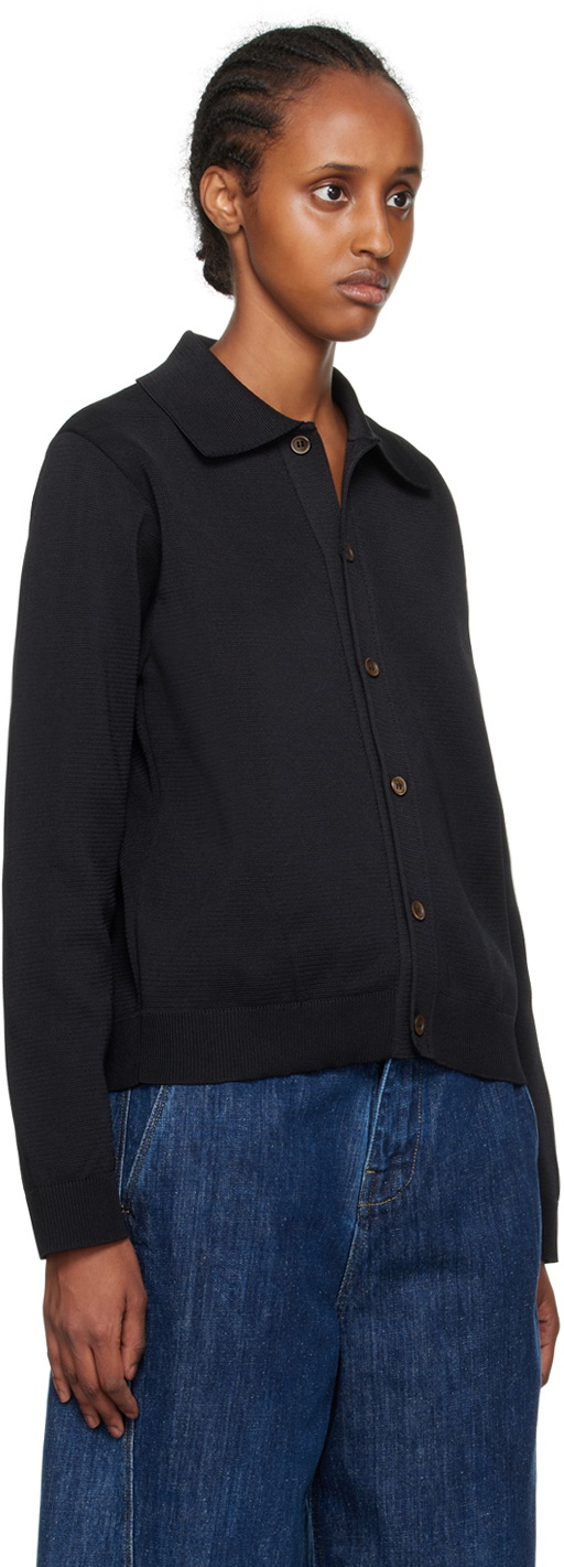 Our Legacy Black Evening Polo Cardigan Our Legacy