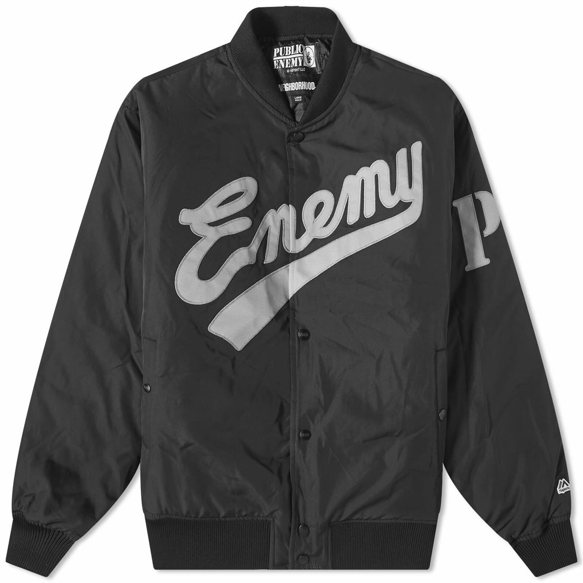 Neighborhood Men's x Public Enemy Varsity Jacket in Black Neighborhood