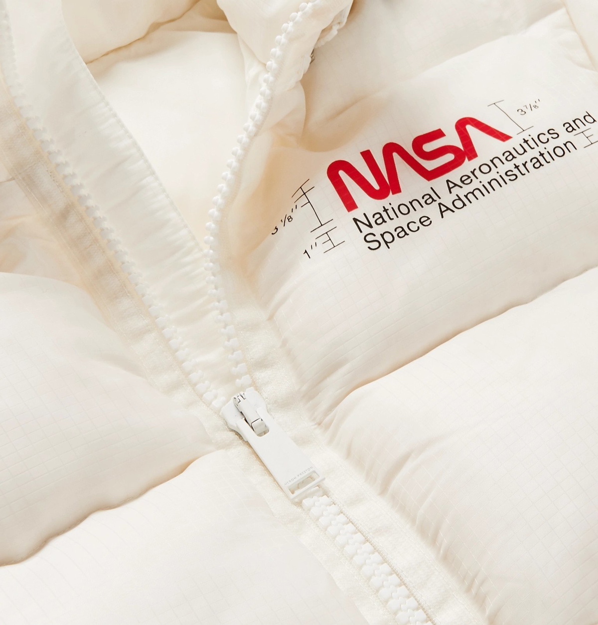 Heron Preston - NASA Slim-Fit Printed Quilted Nylon-Ripstop Hooded