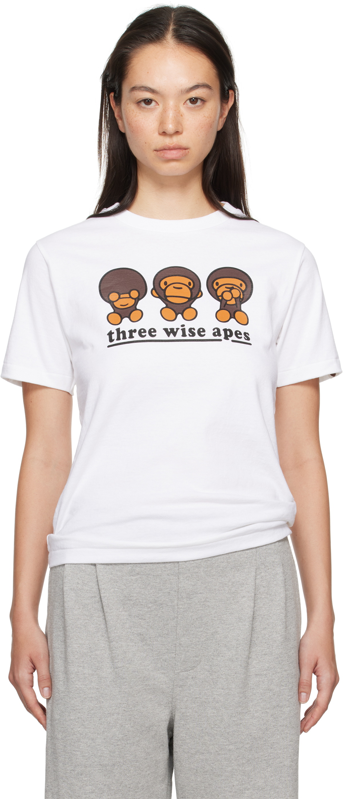 BAPE White 'Three Wise Apes' T-shirt A Bathing Ape