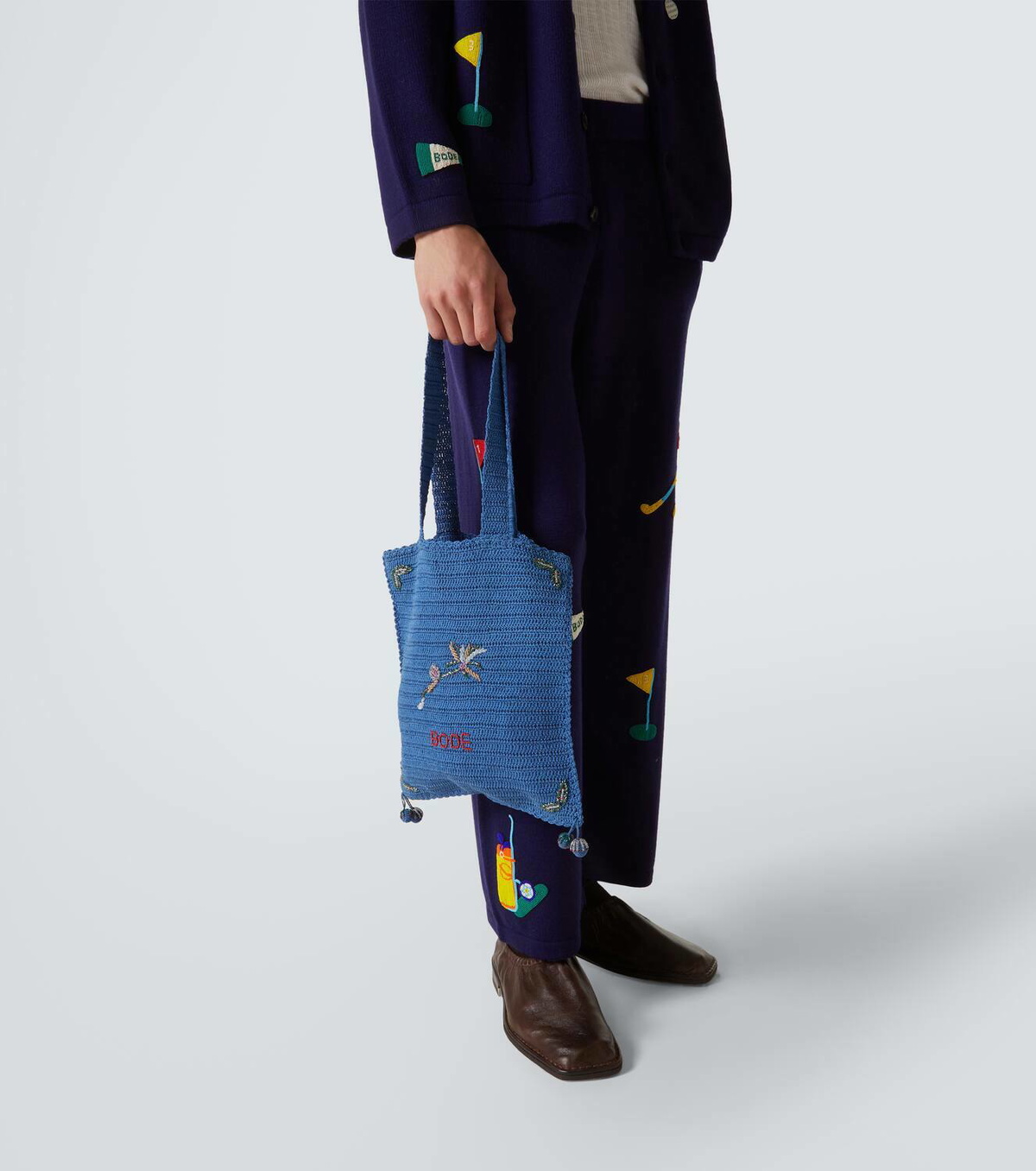 Bode Laurel beaded crochet tote bag Bode