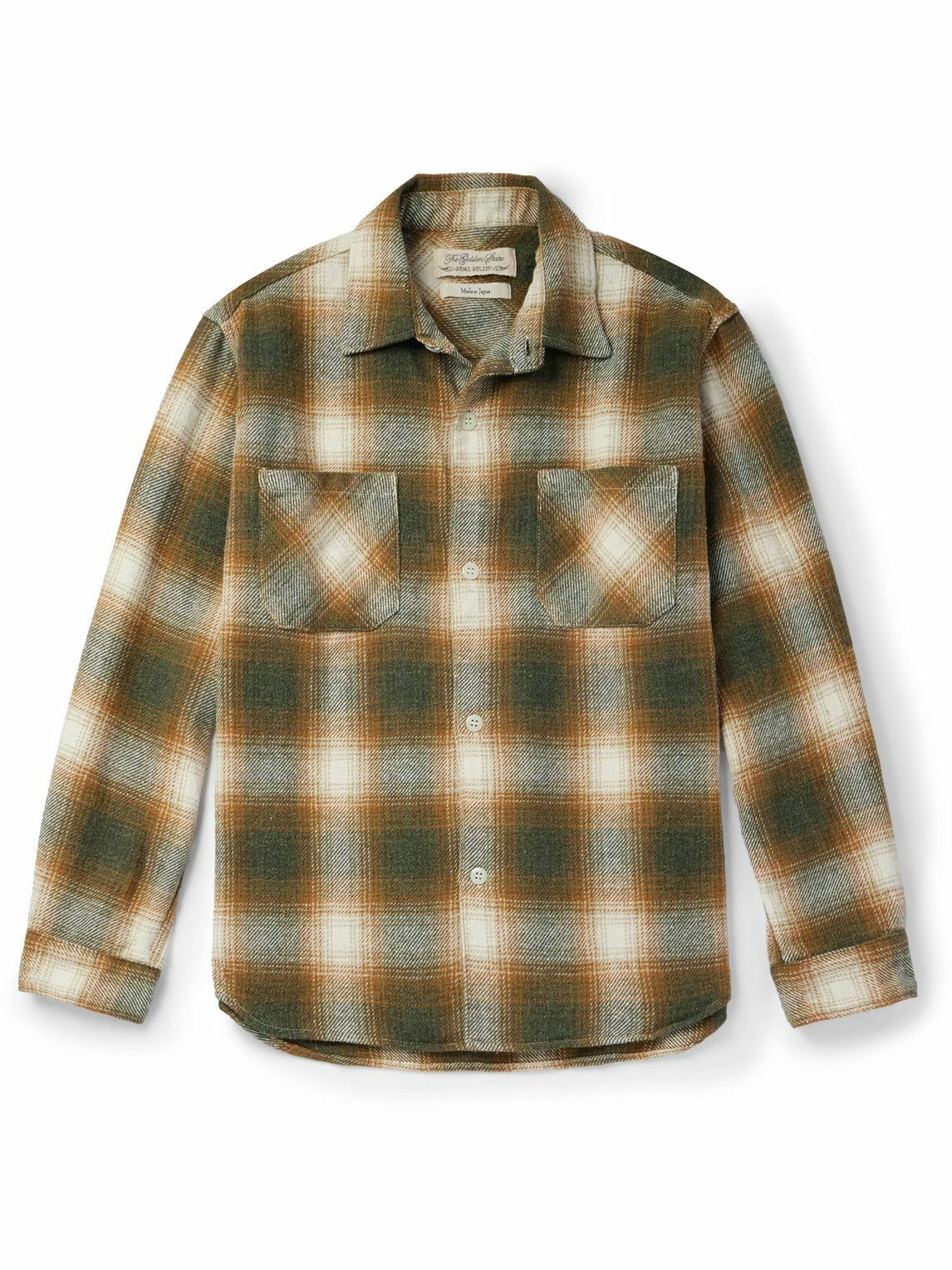 Remi Relief - Jazz Nep Checked Cotton-Blend Flannel Shirt - Green