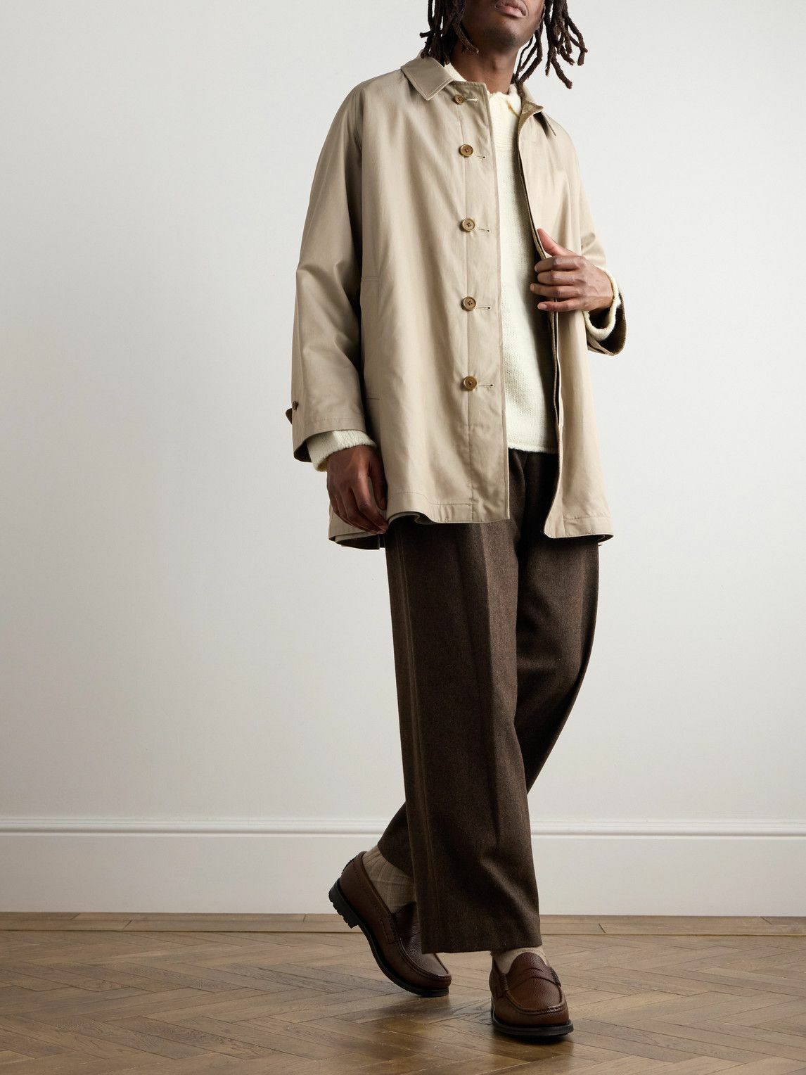 Kaptain Sunshine - Reversible Cotton-Gabardine Coat - Neutrals