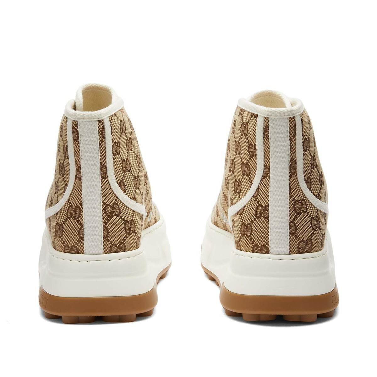 Gucci Men's Tennis Treck High GG Jacquard Sneakers in Beige Gucci
