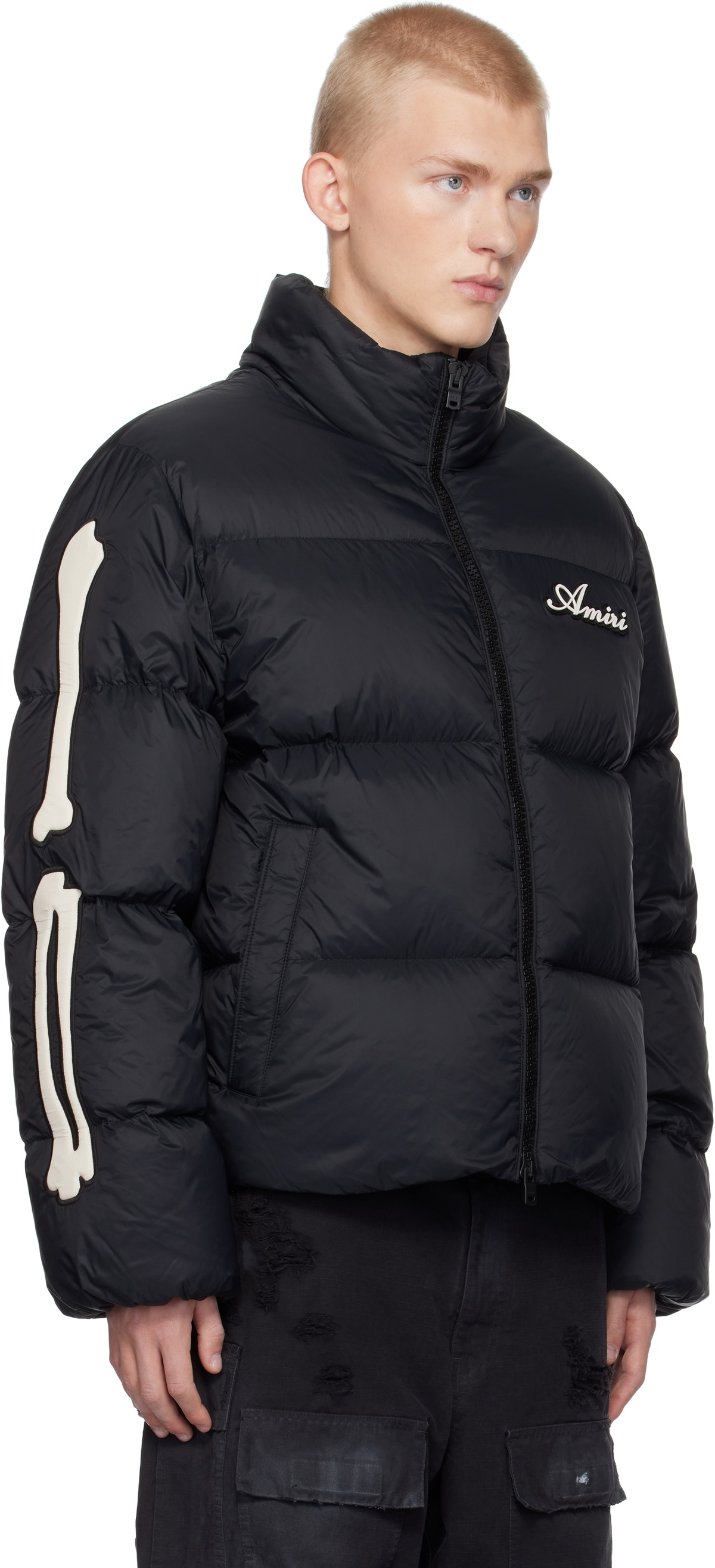 AMIRI Black Bones Down Jacket Amiri