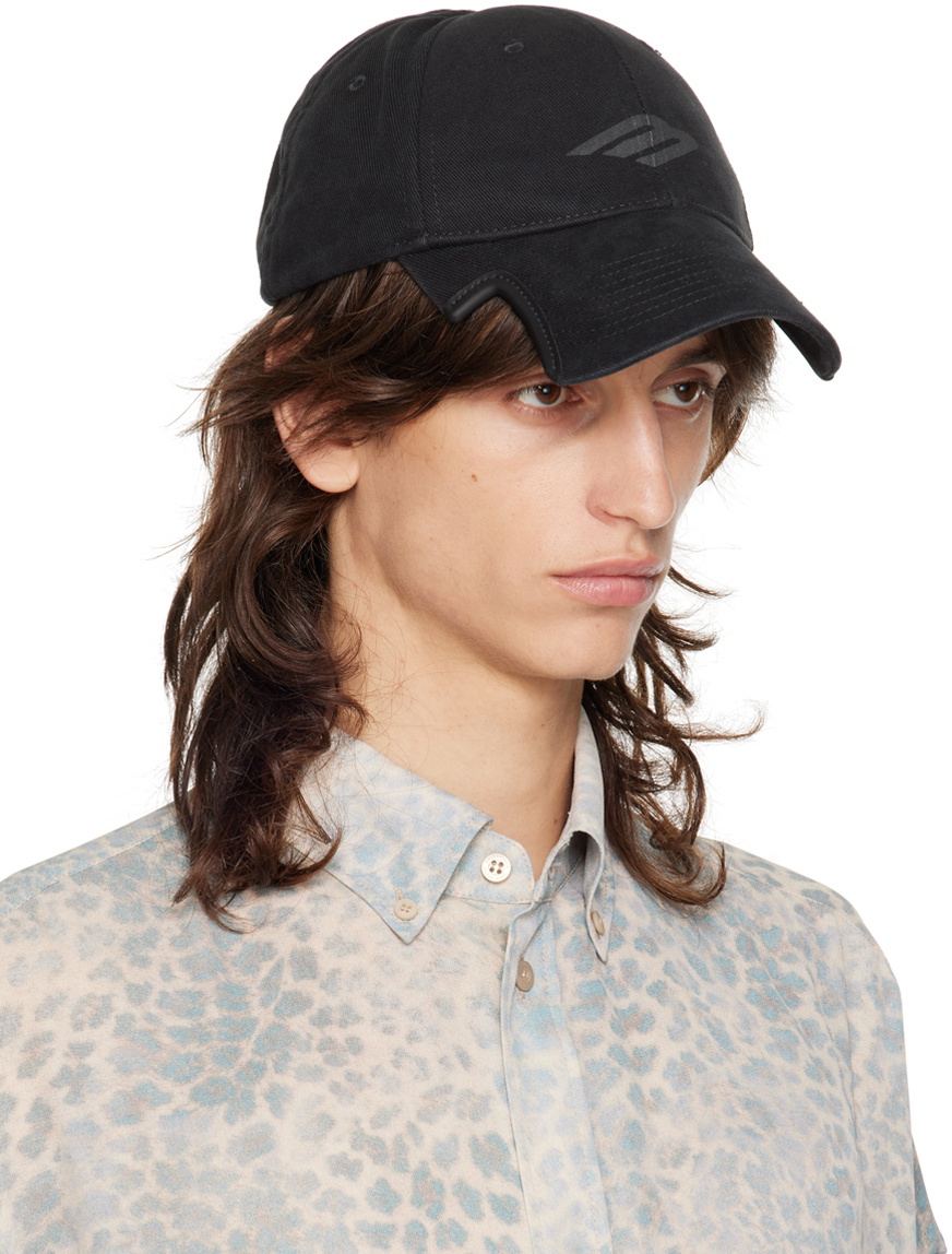 Balenciaga Black 3B Stencil Cap Balenciaga
