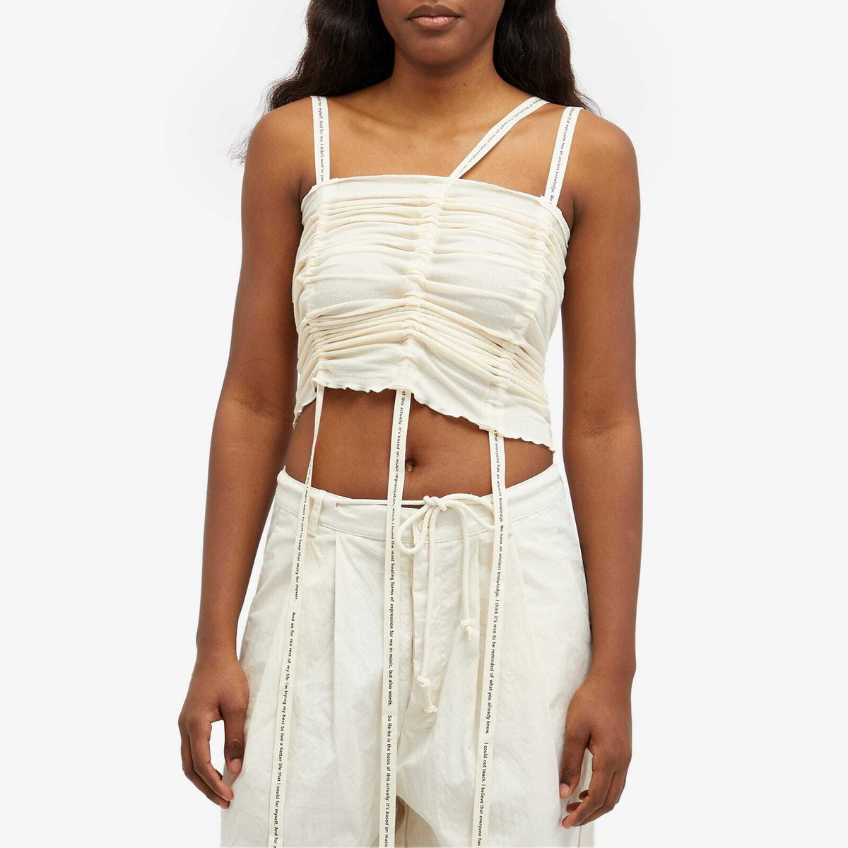 Baserange Women's Hewn Strap Top in Undyed Baserange