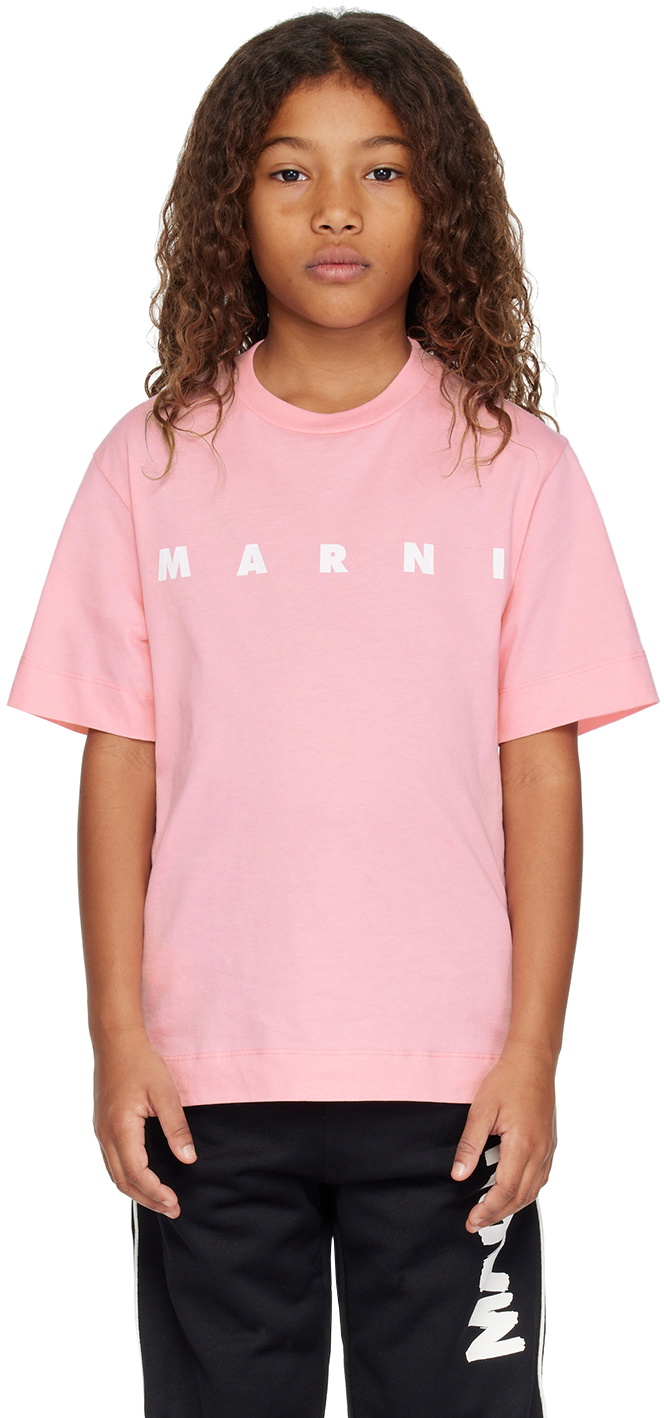Marni Kids Pink Printed T-Shirt Marni