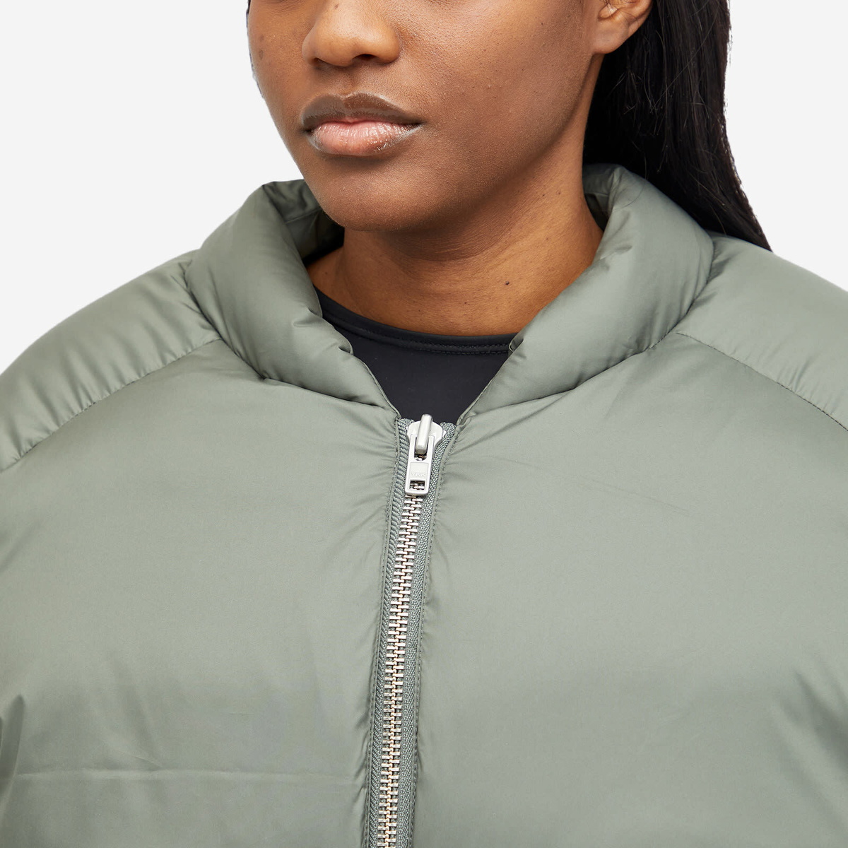 Entire Studios Women's Cropped Pillow Bomber Jacket in Moss Entire