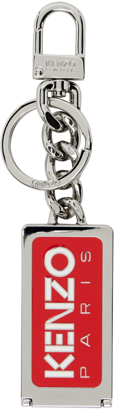 Kenzo Silver Kenzo Paris Tag Keychain Kenzo