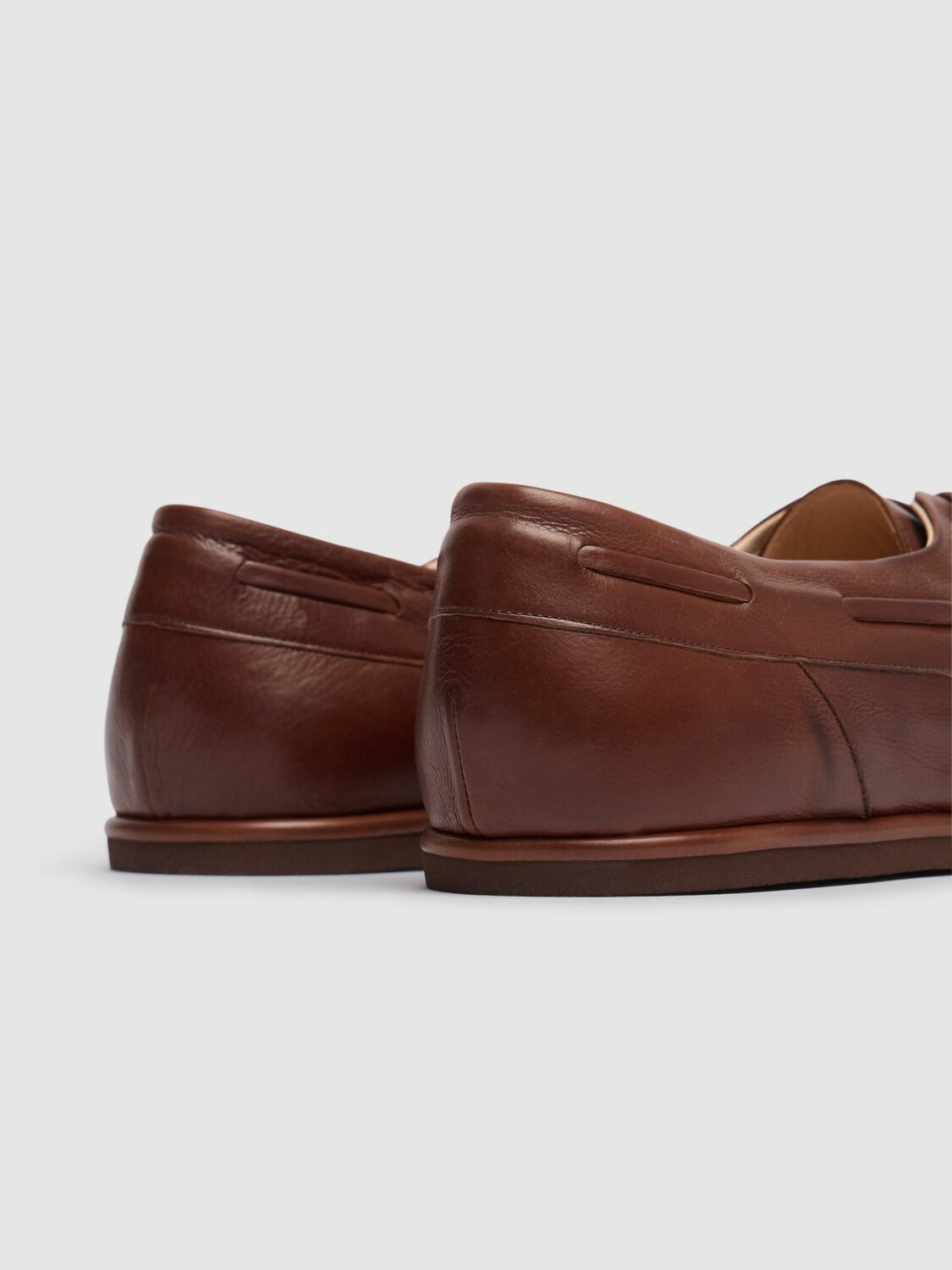 AURALEE Soft Leather Boat Shoes Auralee