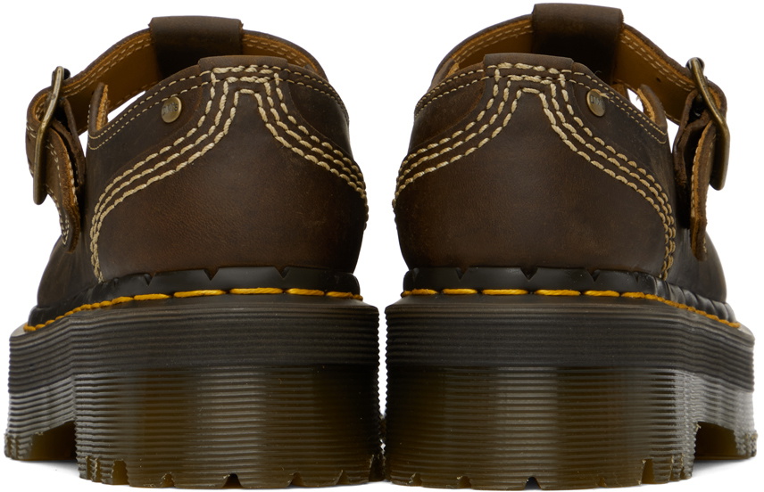 Dr. Martens Brown Bethan Arc Leather Platform Mary Jane Oxfords Dr