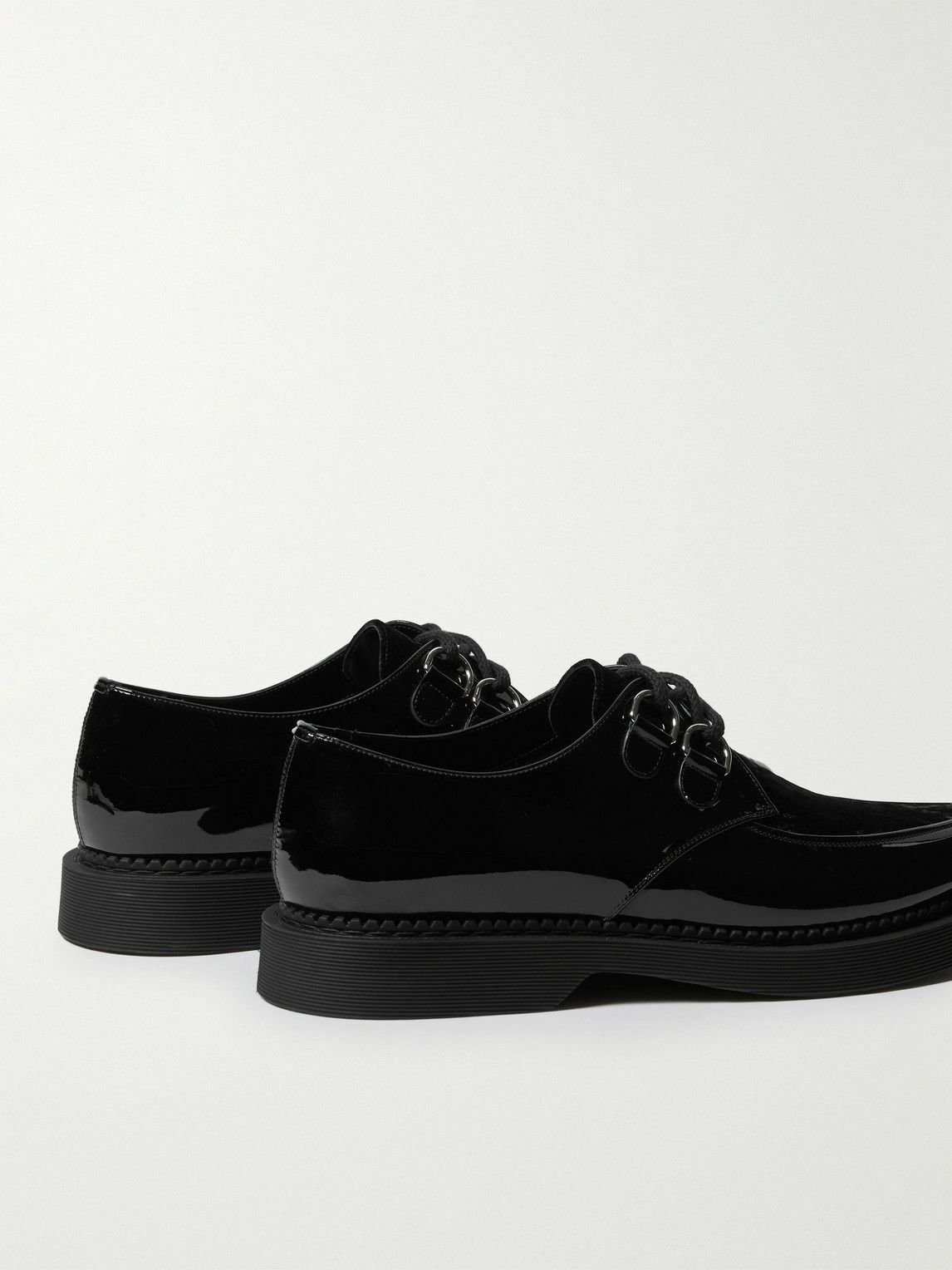 SAINT LAURENT - Teddy Leather Derby Shoes - Black Saint Laurent