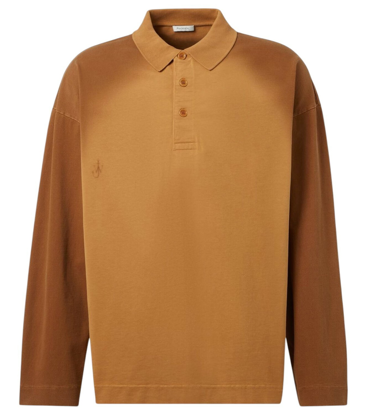 JW Anderson Men's Long Sleeve Rugby Polo in Tobacco JW Anderson