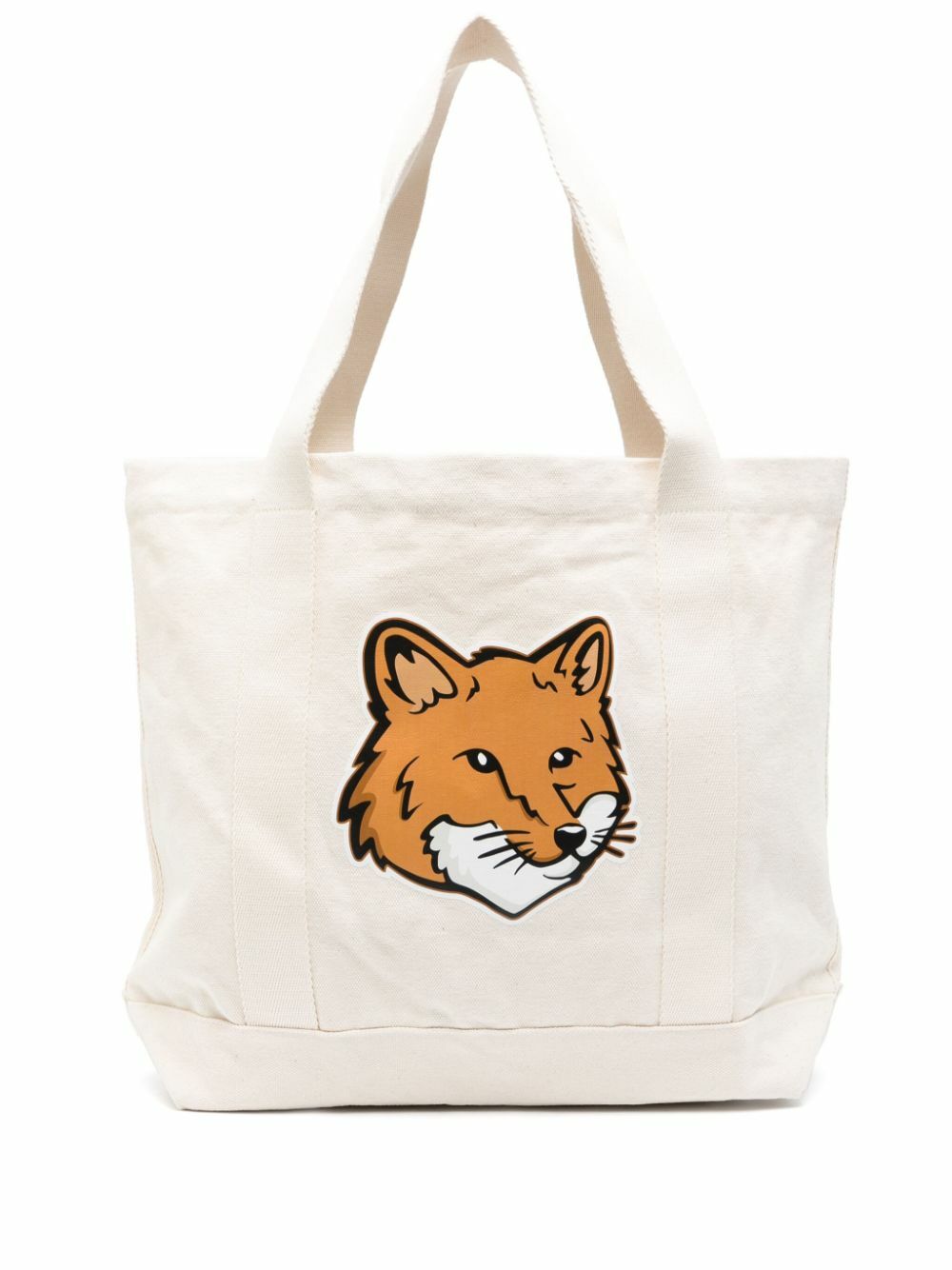 MAISON KITSUNE' - Fox Head Cotton Tote Bag Maison Kitsune