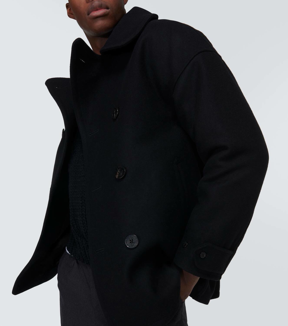 Visvim Lieutenant wool and linen peacoat Visvim