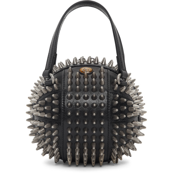 Gucci Black Tifosa Basketball Spike Tote Gucci