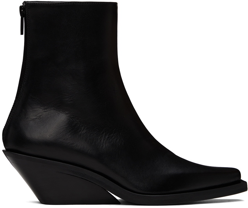 Ann Demeulemeester Black Rumi Cowboy Ankle Boots Ann Demeulemeester