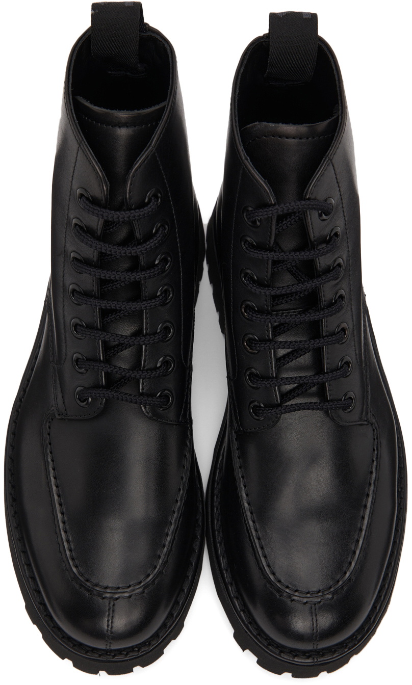 Kenzo Black K-Mount Lace-Up Boots Kenzo