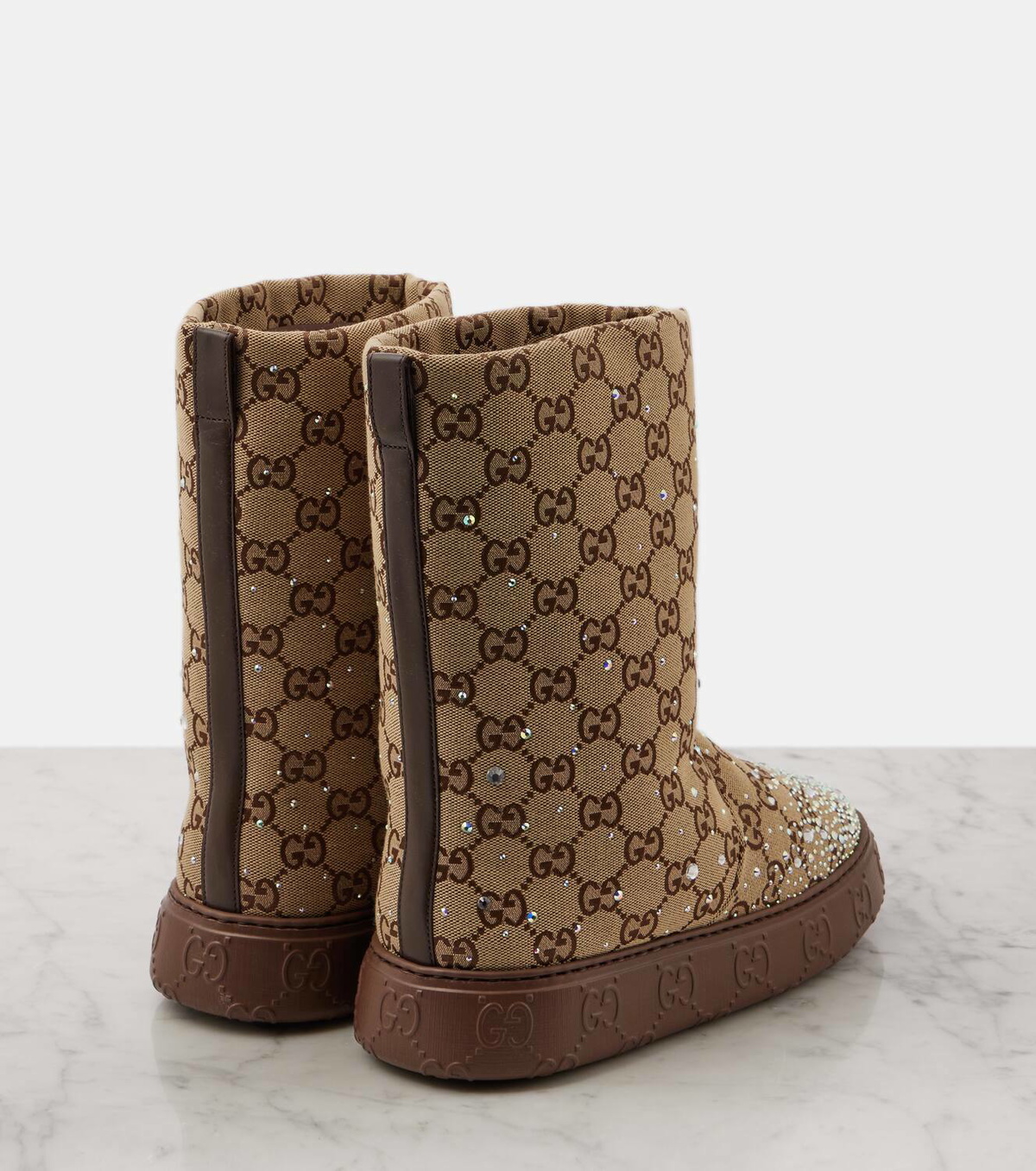 Gucci GG canvas embellished snow boots Gucci