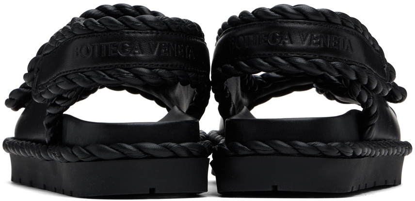 Bottega Veneta Black Jack Flat Sandals Bottega Veneta
