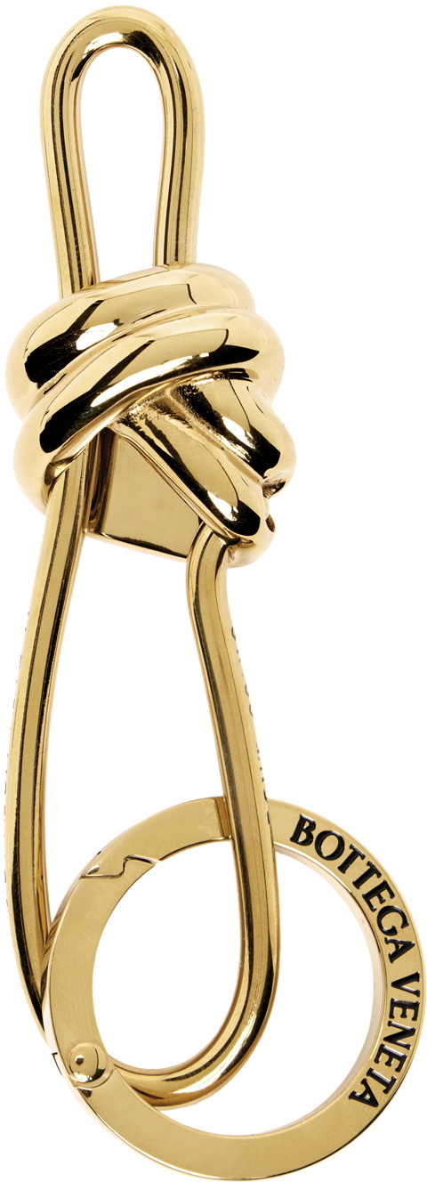 Bottega Veneta Gold Andiamo Keychain Bottega Veneta