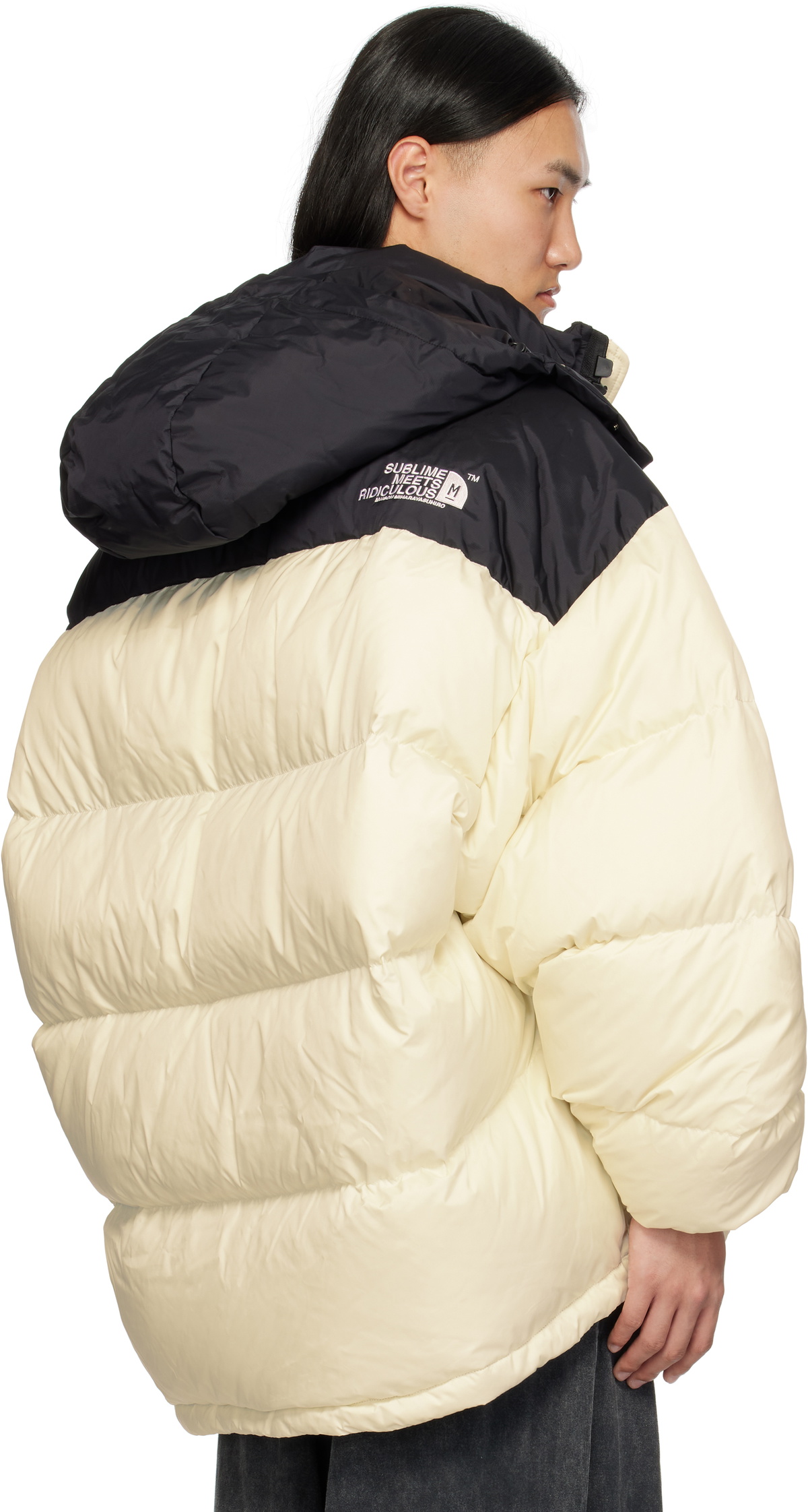 Maison MIHARA YASUHIRO White & Black Huge Down Jacket Maison