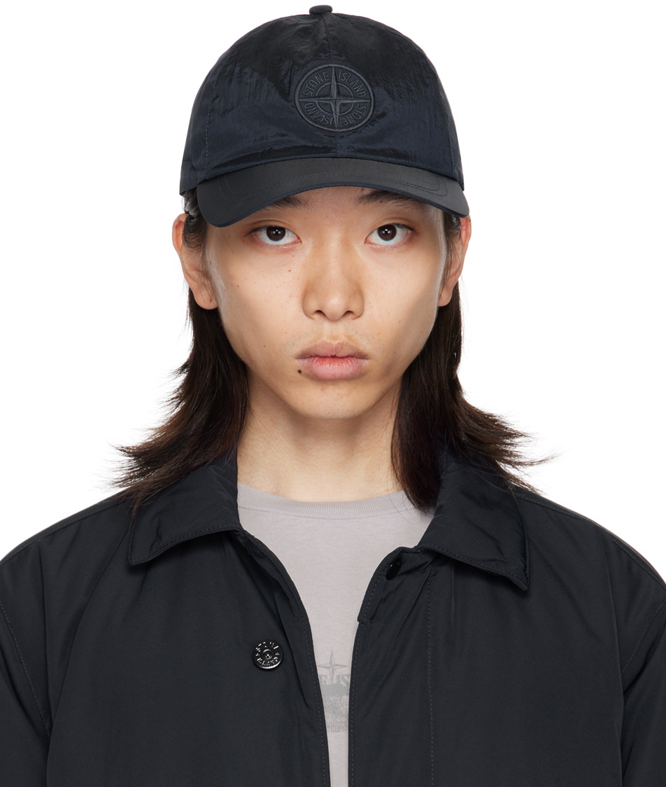 Stone Island Navy Nylon Metal Cap Stone Island