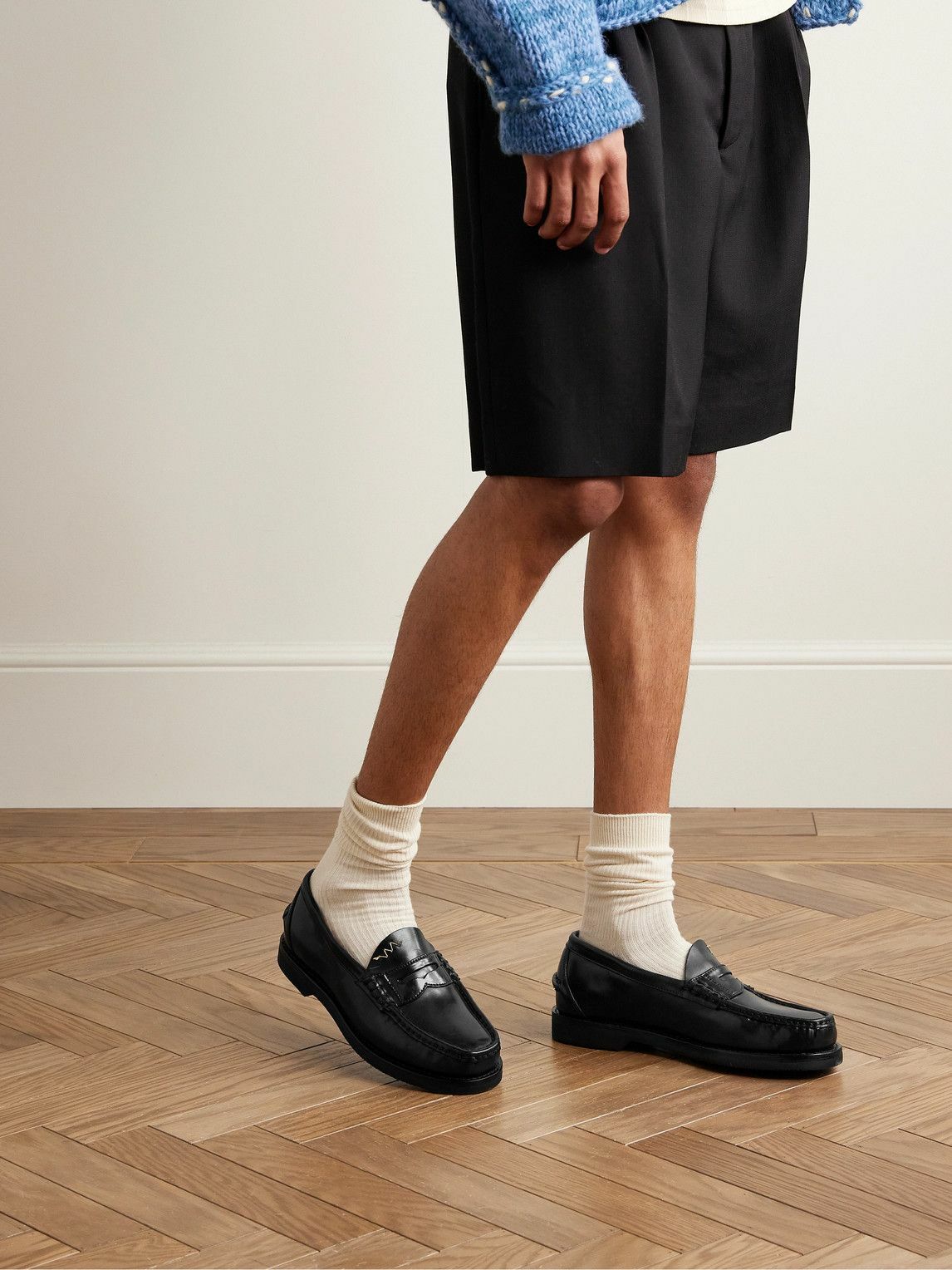 Visvim - Fabro Folk Leather Penny Loafers - Black Visvim