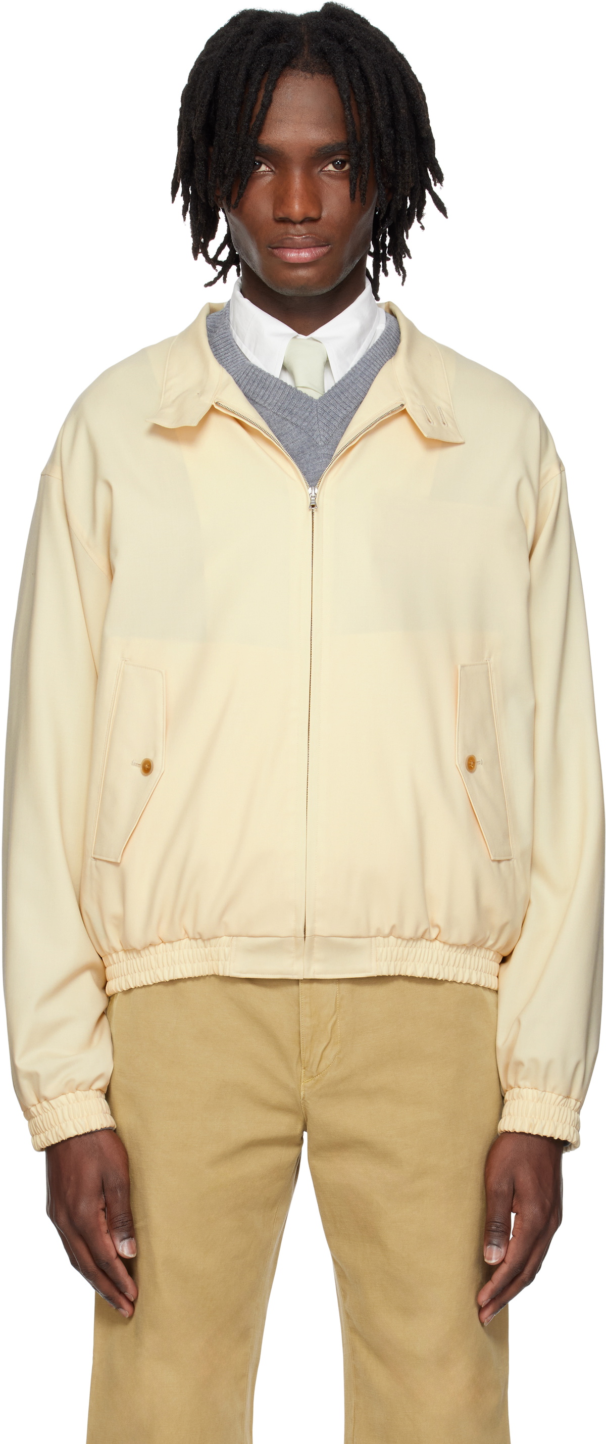 AURALEE Off-White Super Fine Tropical Wool Jacket Auralee