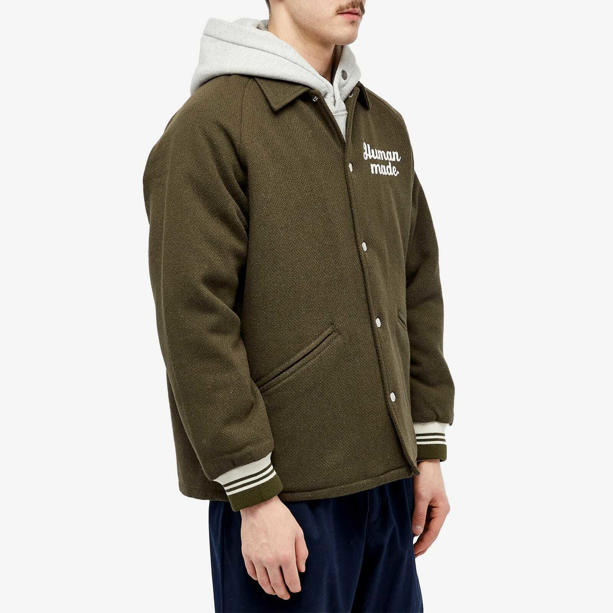 Human Made Men's Stadium Jacket in Olive Drab Human Made