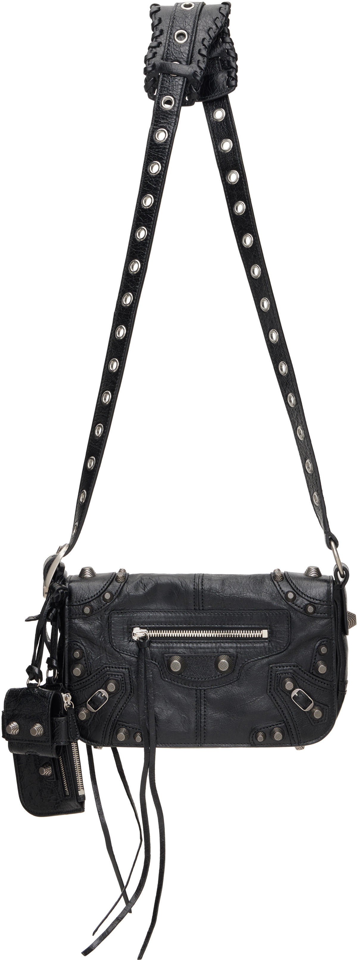 Balenciaga Black 'Le Cagole' XS Flap Bag Balenciaga