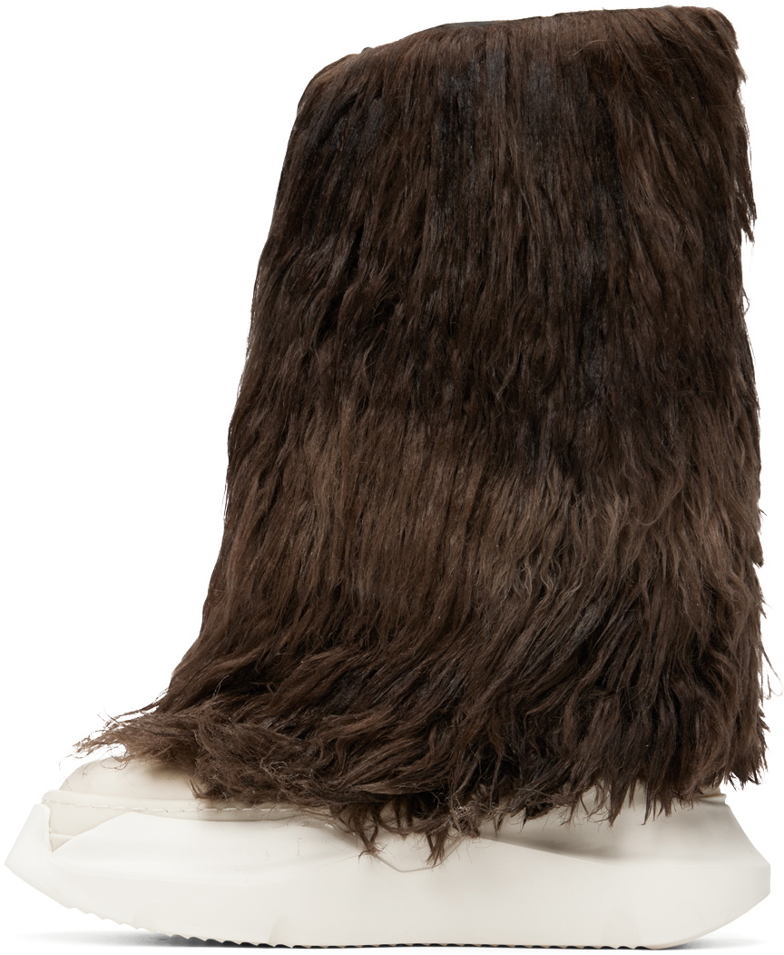 Rick Owens DRKSHDW Brown Faux-Fur Boots Rick Owens Drkshdw