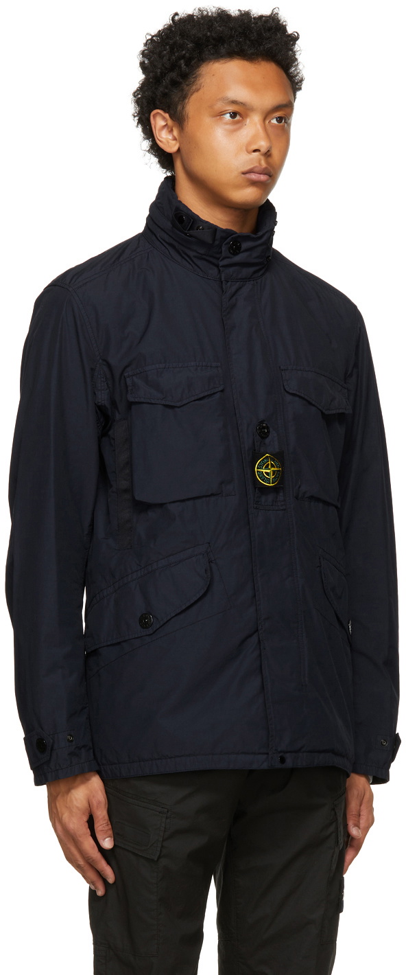 Stone Island Navy Naslan Light Watro Field Coat Stone Island