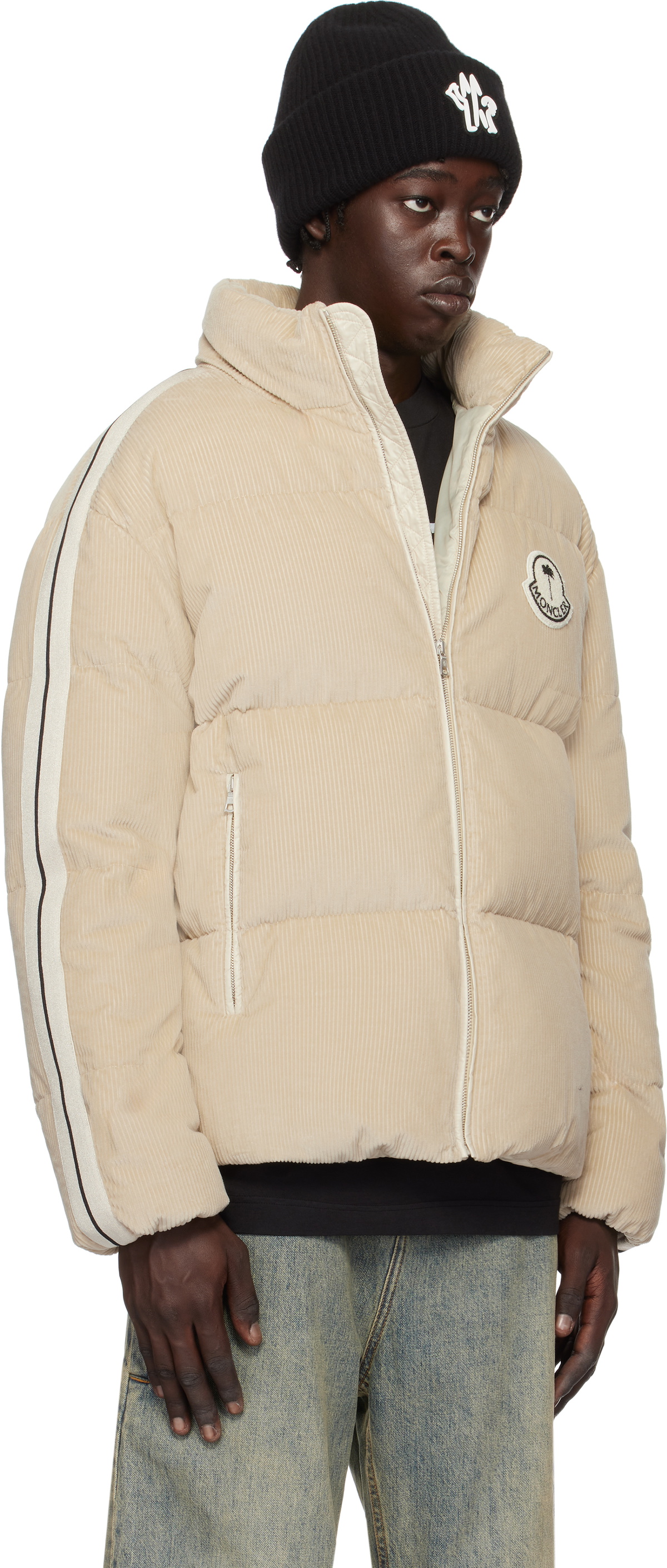 Moncler Genius Moncler x Palm Angels Beige Abrolhos Down Jacket