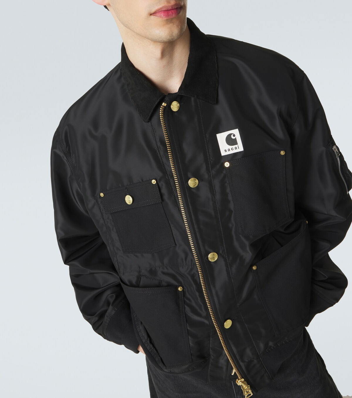 Sacai x Carhartt corduroy-trimmed blouson jacket Sacai