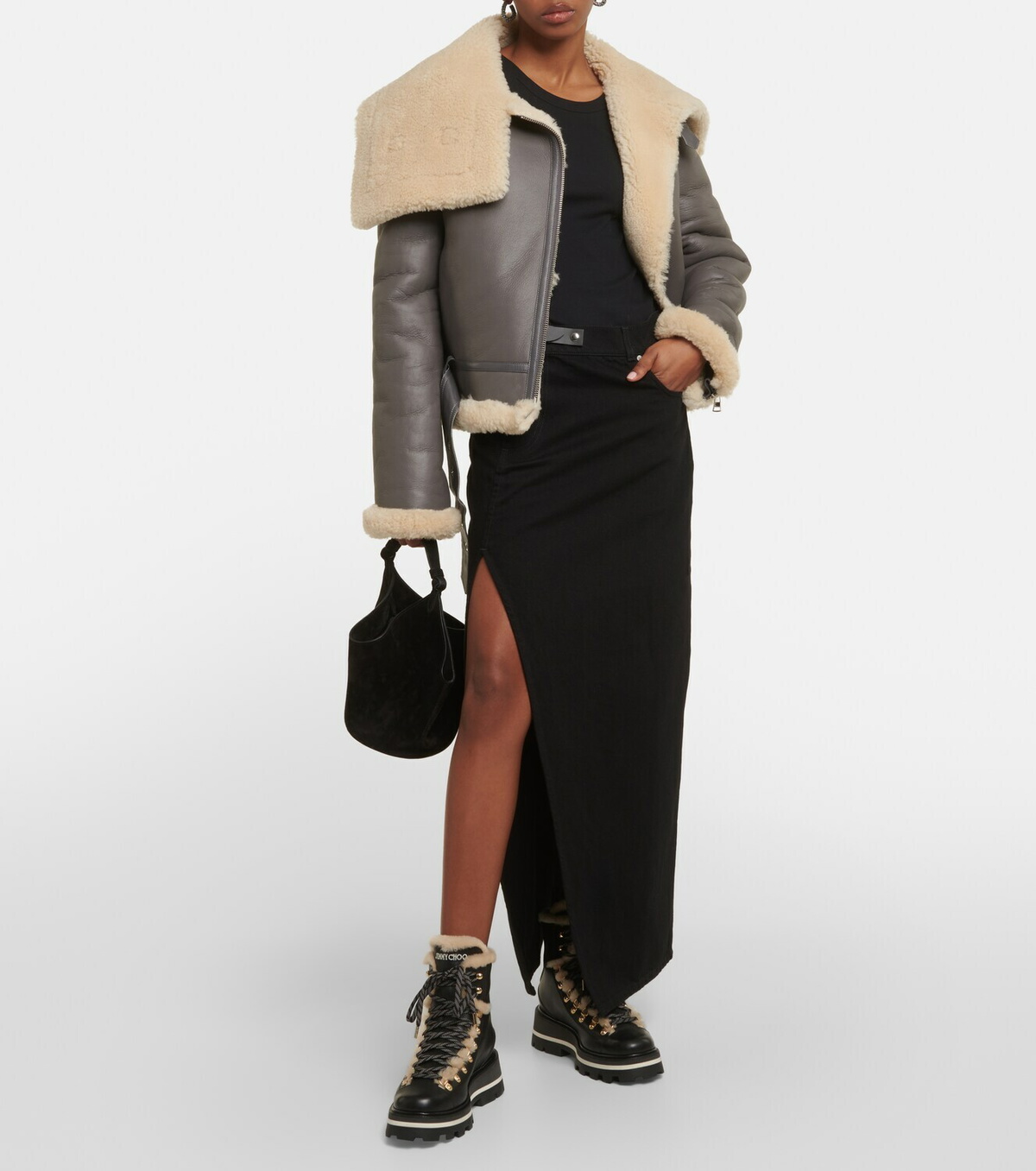 Jimmy Choo Chike shearling-lined leather ankle boots Jimmy Choo