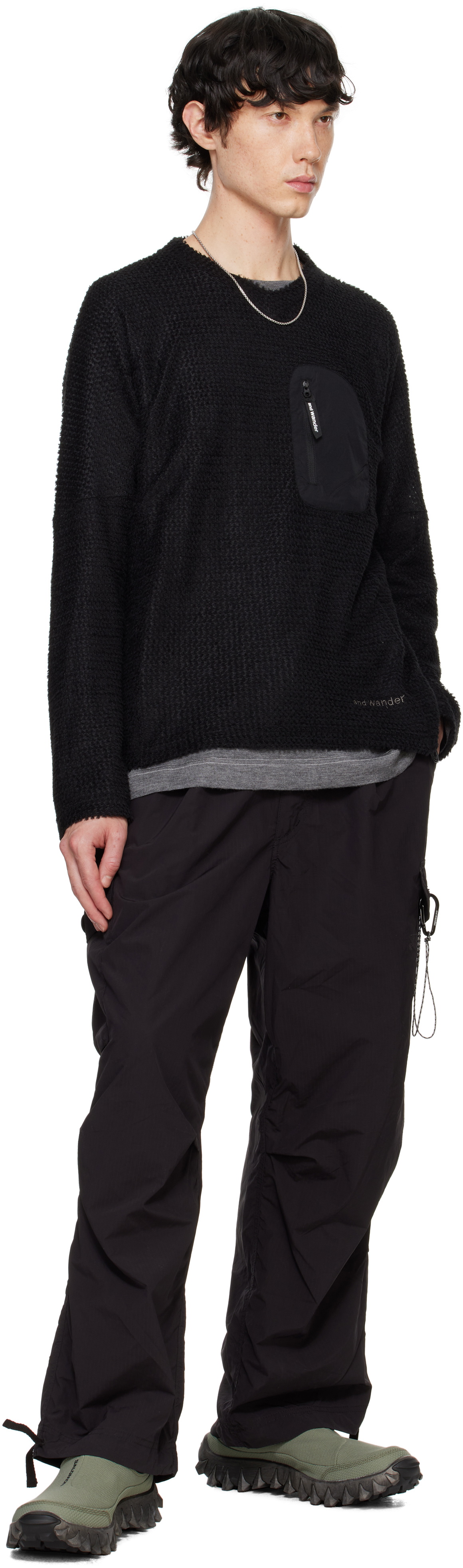 and wander Black Alpha Direct Sweatshirt and Wander