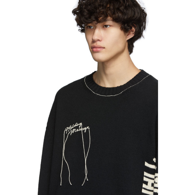 Doublet Black Hidden Message Sweater Doublet