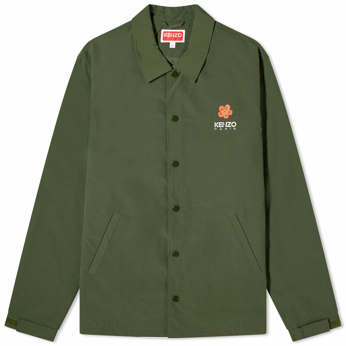 Kenzo Men's Boke Flower Coach Jacket in Olive Kenzo
