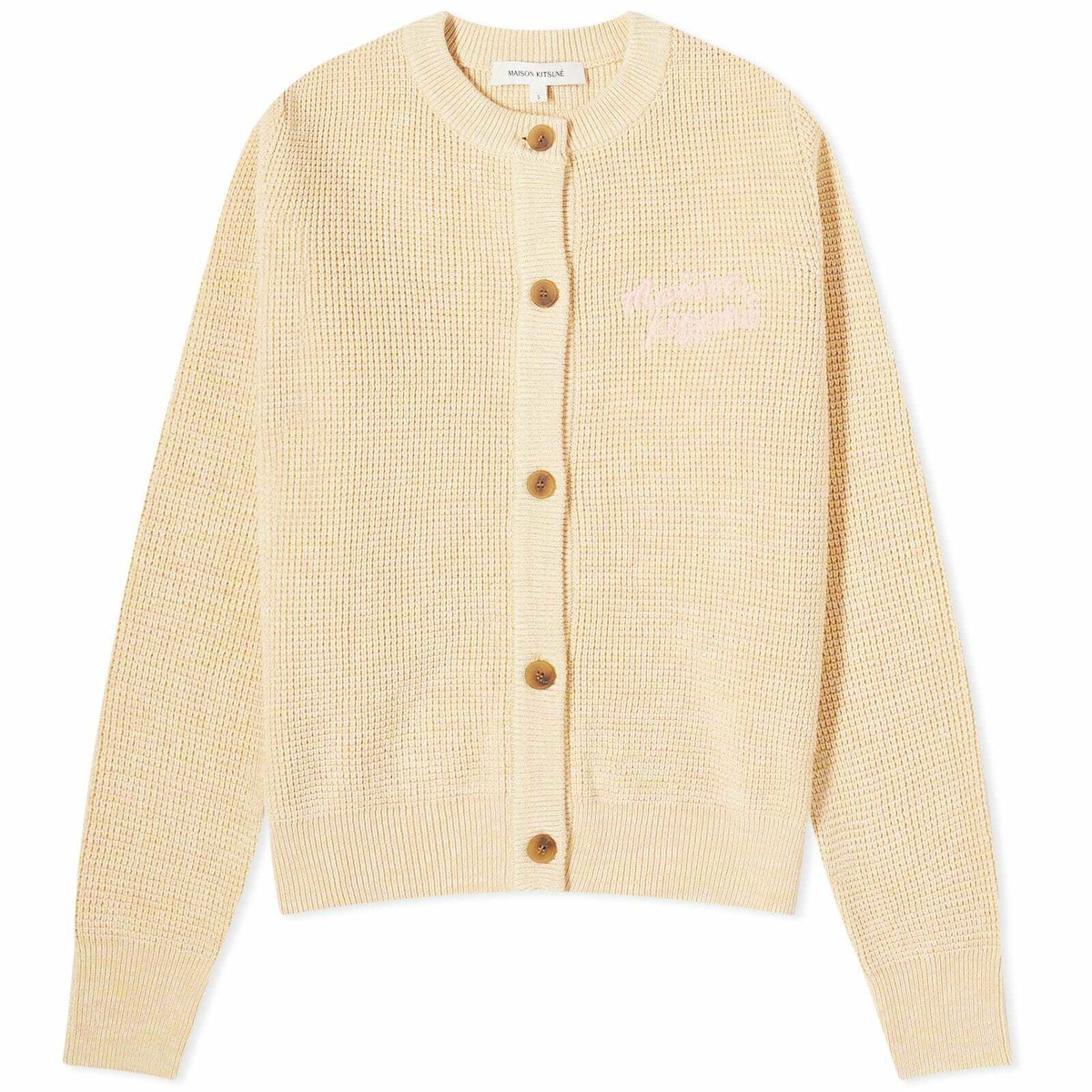 Maison Kitsuné Women's Handwriting Comfort Cardigan in Chalk