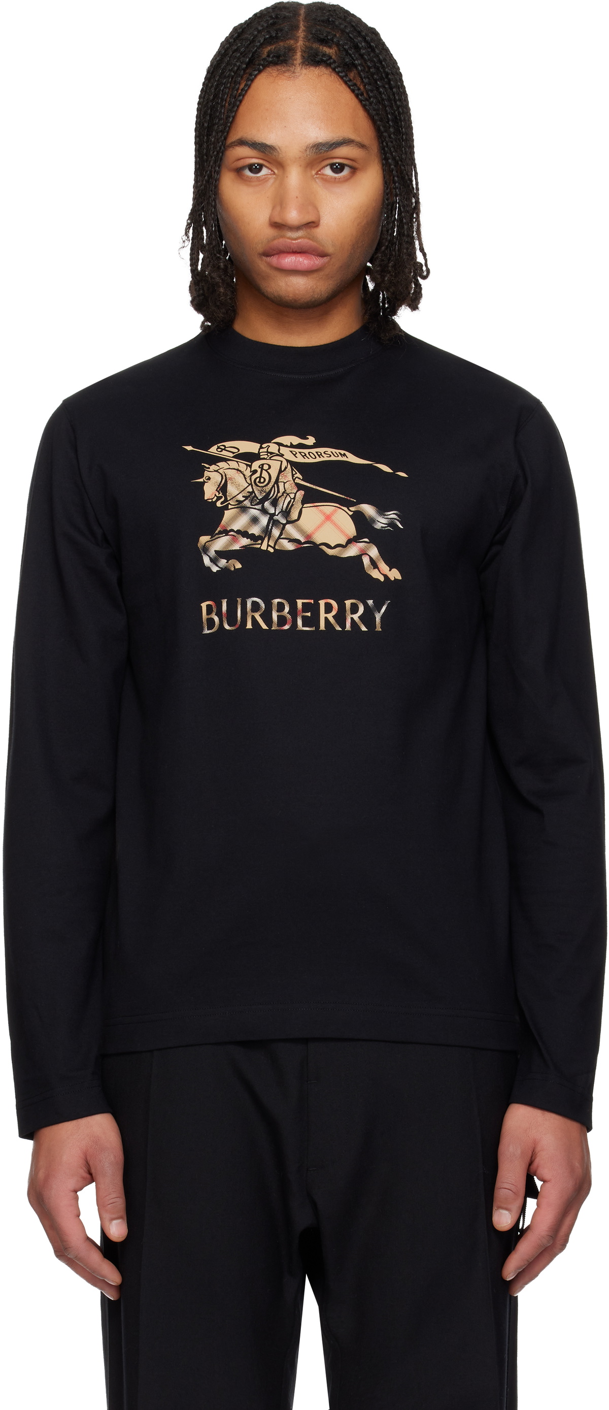 Burberry Black 'Transcend' Long Sleeve T-Shirt Burberry
